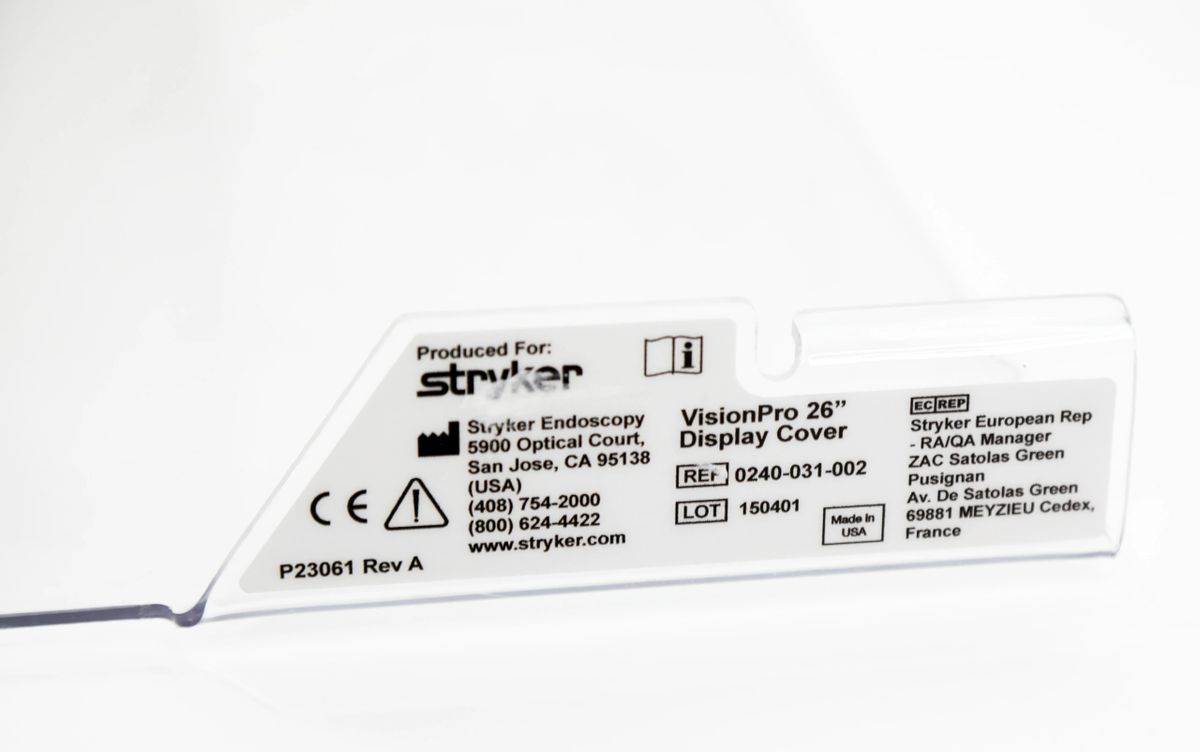 Stryker 240031002 26" Vision Pro Protective Display Monitor Cover